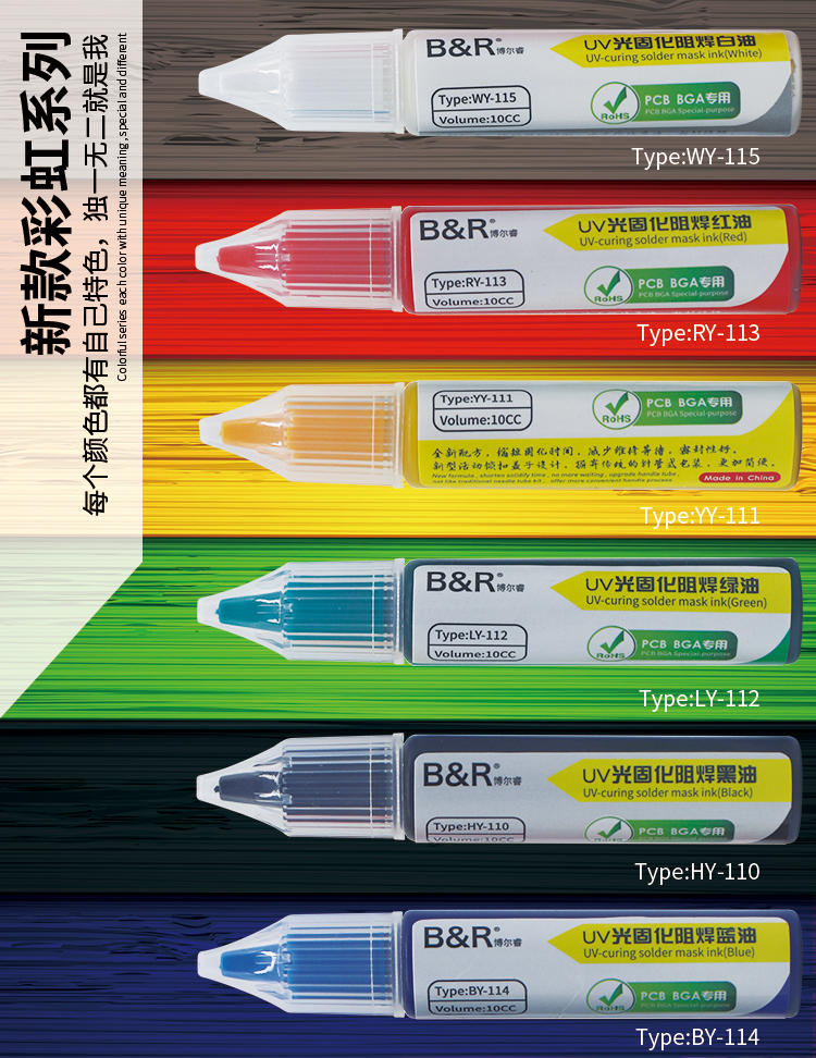 B&R UV curing solder mask ink BY-114