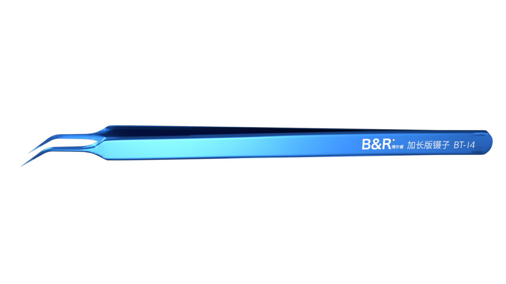 B&R Long Tip Precision Tweezers BT-14