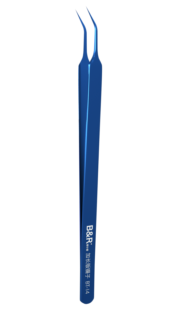 B&R Long Tip Precision Tweezers BT-14