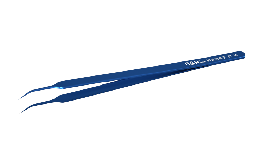 B&R Long Tip Precision Tweezers BT-14