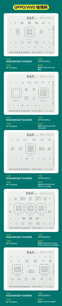 B&R Precise CNC stencil andriod stencil