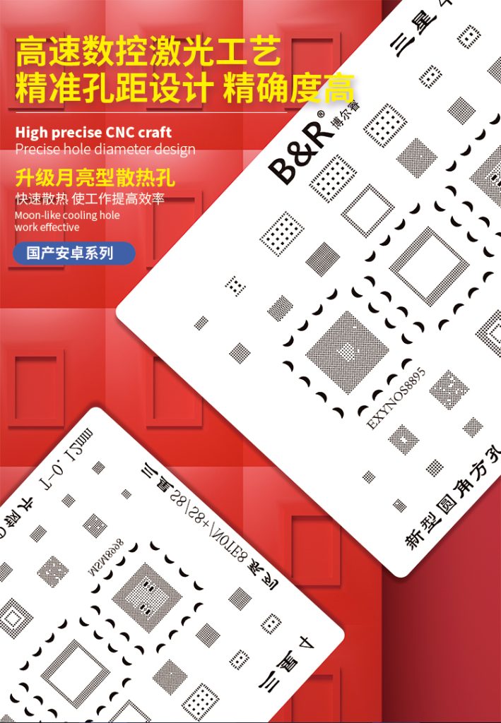 B&R Precise CNC stencil andriod stencil
