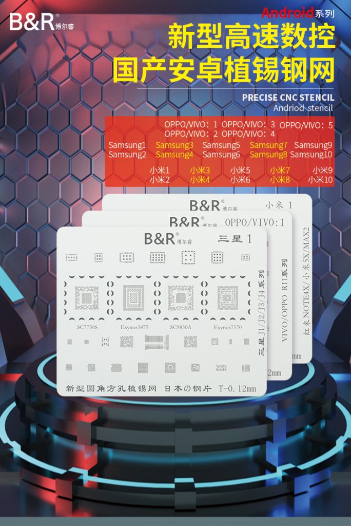 B&R Precise CNC stencil andriod stencil