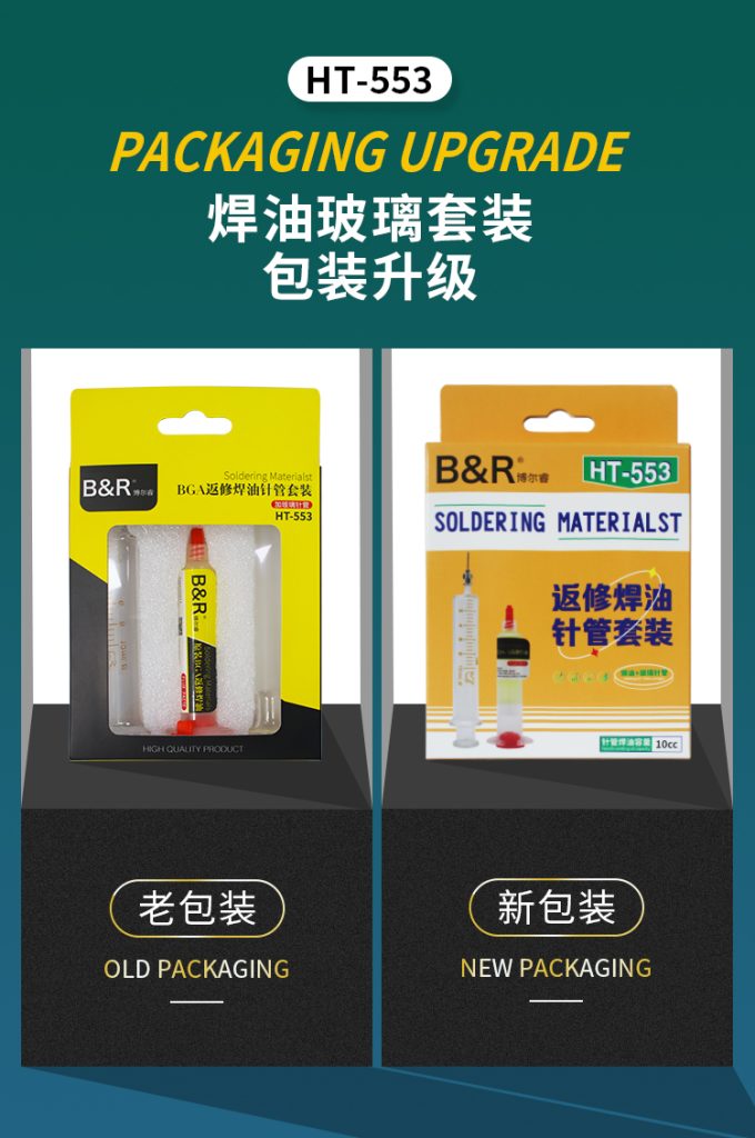 B&R BGA repair flux paste &glass tube kit HT-553