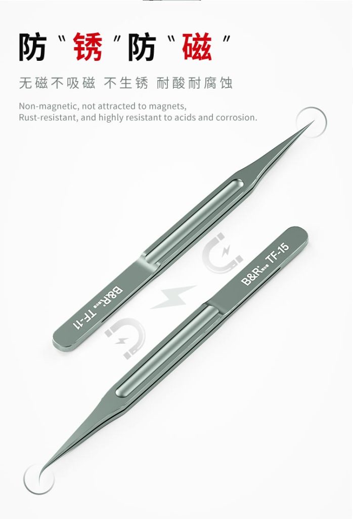 B&R Microblade Series Titanium Macro Tweezers TF-11&TF-15